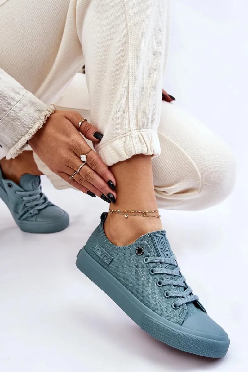 Trampki Damskie Big Star|Trampki Damskie Niskie>Big Star Shoes Damskie Klasyczne Niskie Trampki Big Star LL274019 Zielone