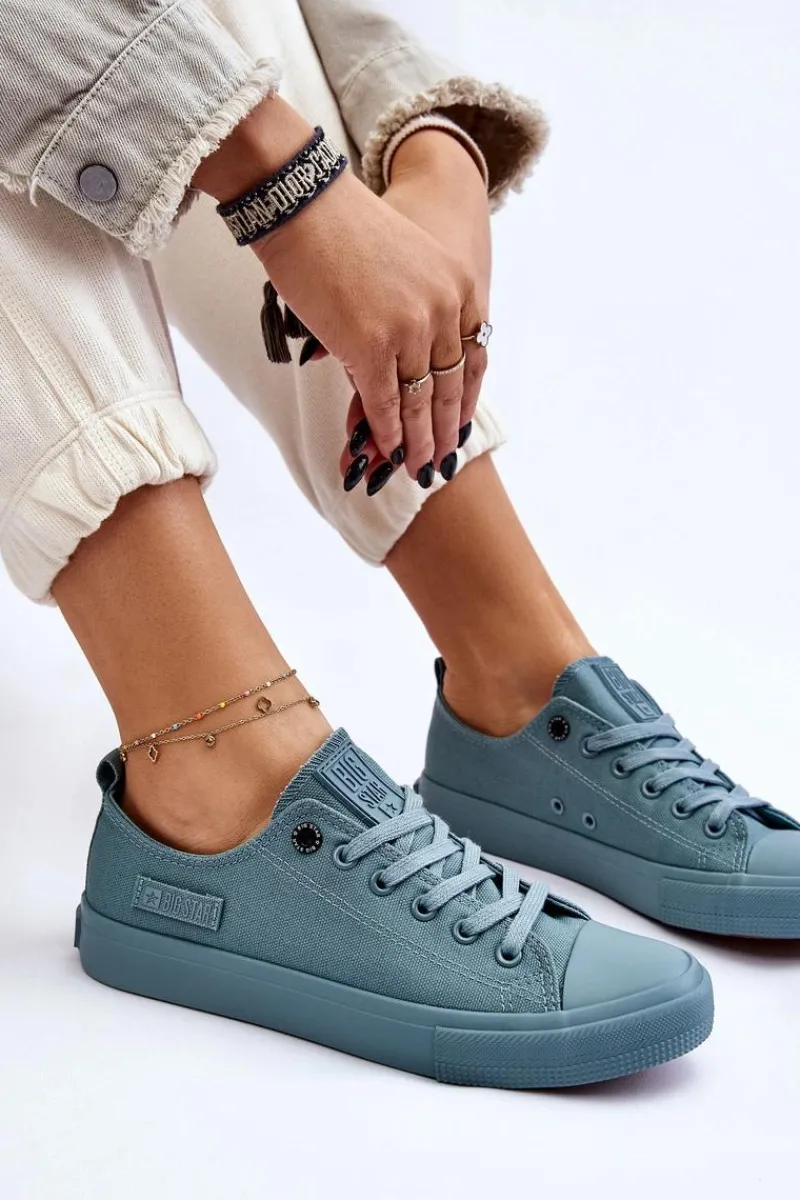 Trampki Damskie Big Star|Trampki Damskie Niskie>Big Star Shoes Damskie Klasyczne Niskie Trampki Big Star LL274019 Zielone