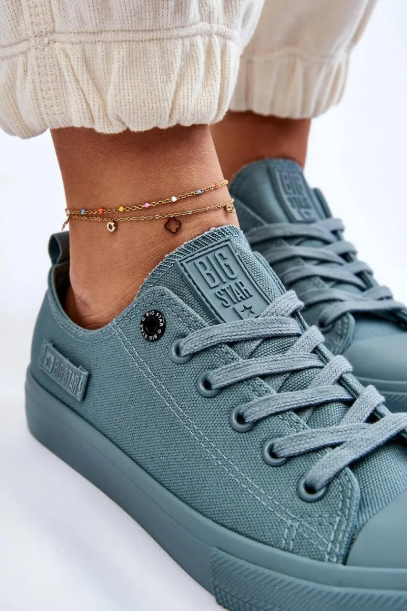 Trampki Damskie Big Star|Trampki Damskie Niskie>Big Star Shoes Damskie Klasyczne Niskie Trampki Big Star LL274019 Zielone