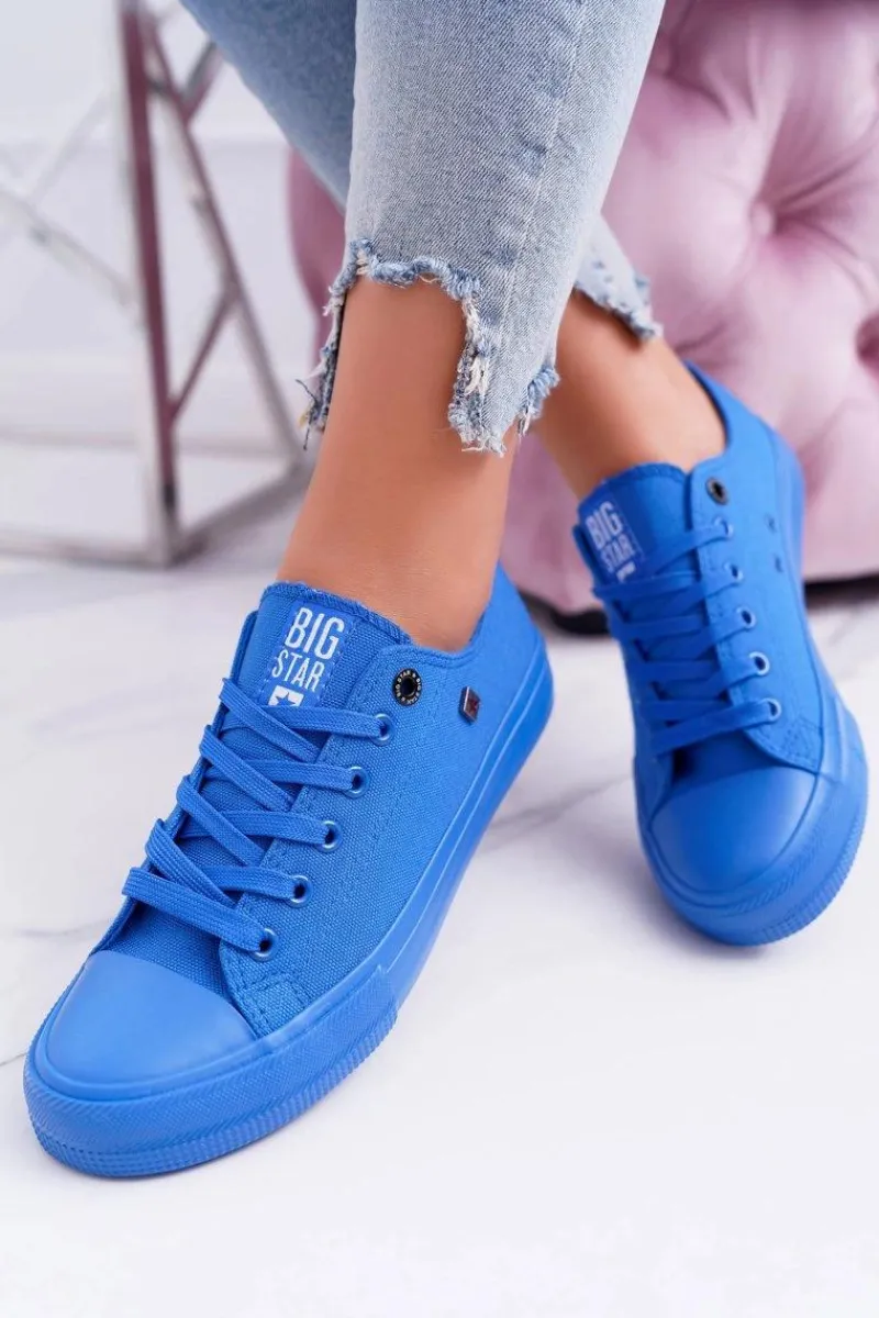 Trampki Damskie Big Star|Trampki Damskie Niskie>Big Star Shoes Damskie Klasyczne Niskie Trampki BIG STAR AA274011 Ciemno Niebieskie