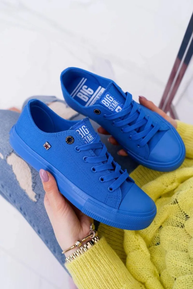 Trampki Damskie Big Star|Trampki Damskie Niskie>Big Star Shoes Damskie Klasyczne Niskie Trampki BIG STAR AA274011 Ciemno Niebieskie