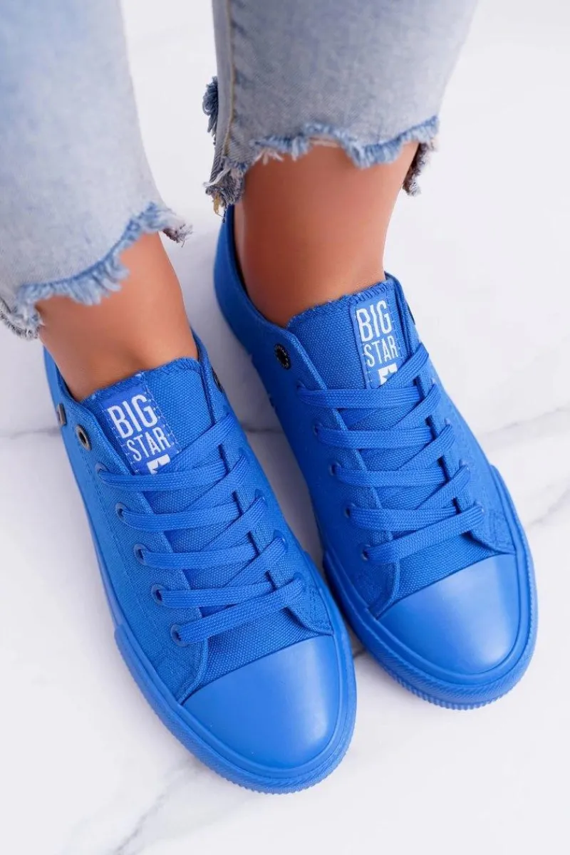 Trampki Damskie Big Star|Trampki Damskie Niskie>Big Star Shoes Damskie Klasyczne Niskie Trampki BIG STAR AA274011 Ciemno Niebieskie