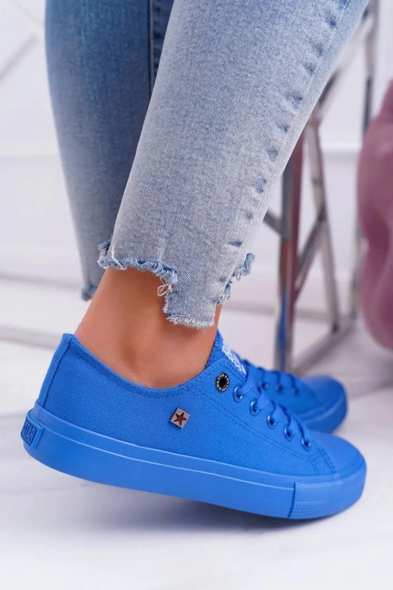 Trampki Damskie Big Star|Trampki Damskie Niskie>Big Star Shoes Damskie Klasyczne Niskie Trampki BIG STAR AA274011 Ciemno Niebieskie