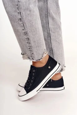 Trampki Damskie Big Star|Trampki Damskie Niskie>Big Star Shoes Damskie Klasyczne Niskie Trampki Big Star DD274338 Czarne
