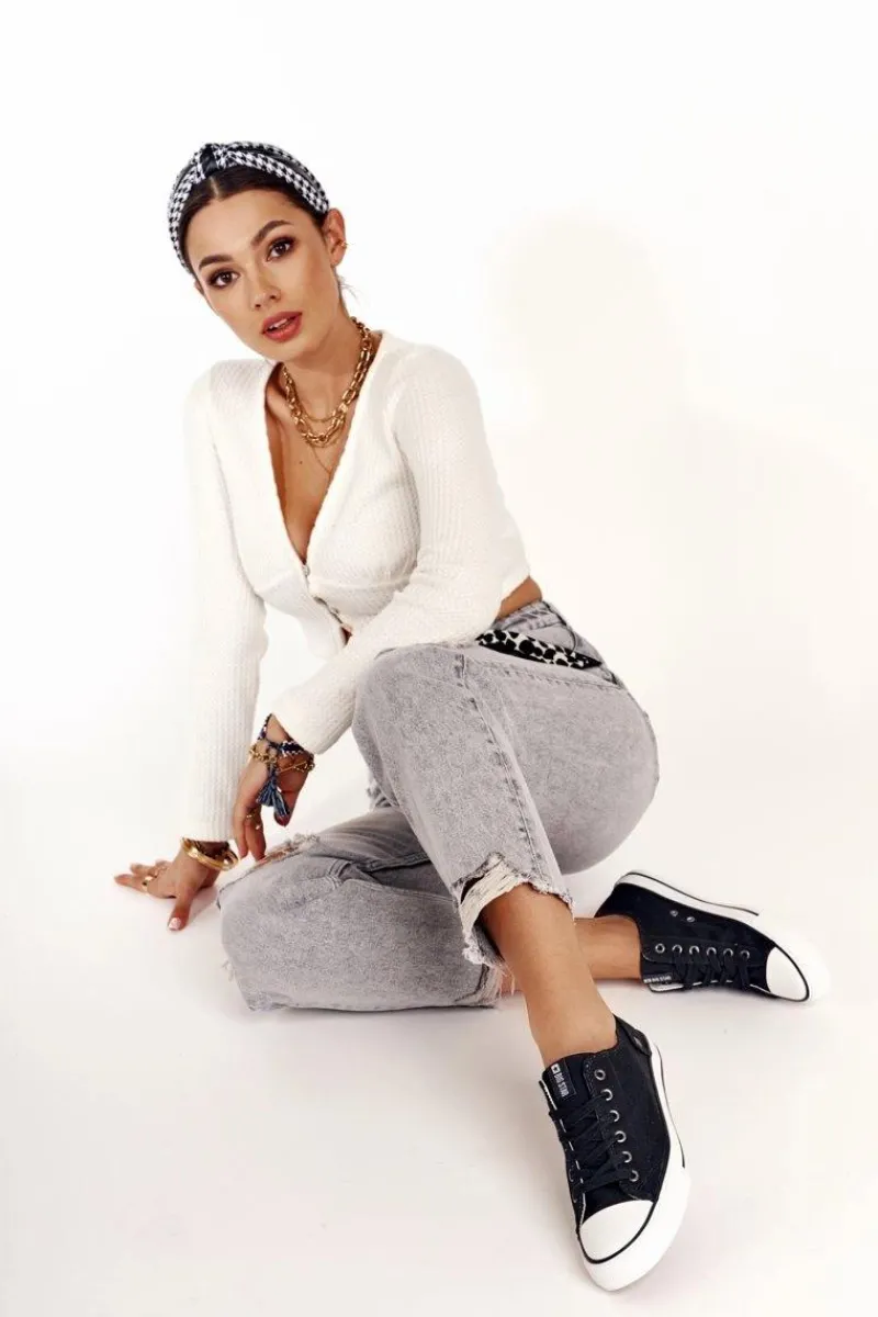 Trampki Damskie Big Star|Trampki Damskie Niskie>Big Star Shoes Damskie Klasyczne Niskie Trampki Big Star DD274338 Czarne