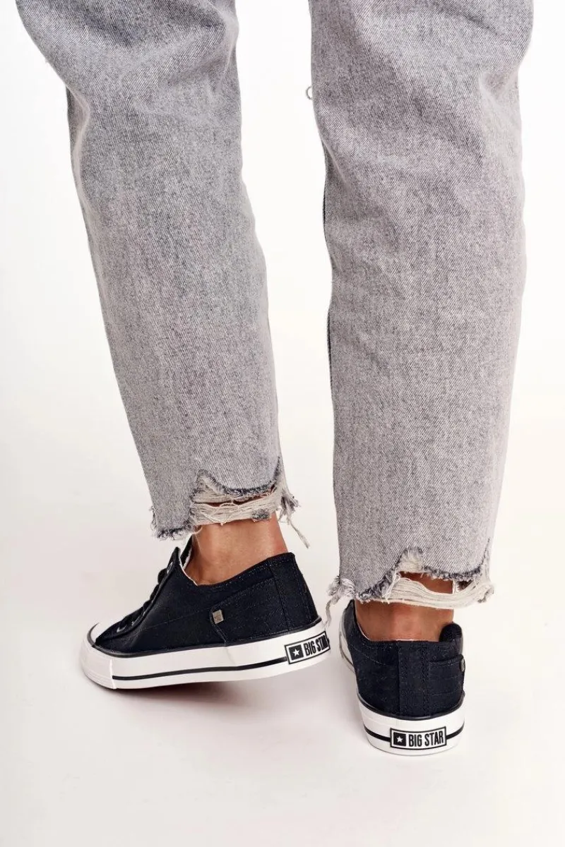 Trampki Damskie Big Star|Trampki Damskie Niskie>Big Star Shoes Damskie Klasyczne Niskie Trampki Big Star DD274338 Czarne