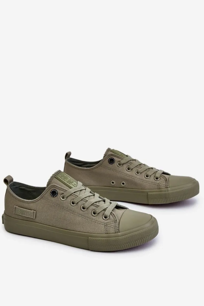 Outlet Big Star Shoes Damskie Klasyczne Niskie Trampki Big Star LL274028 Zielone