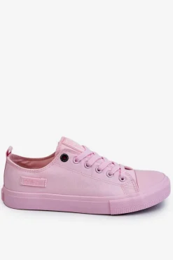 Discount Big Star Shoes Damskie Klasyczne Niskie Trampki Big Star LL274022 Jasnoróżowe