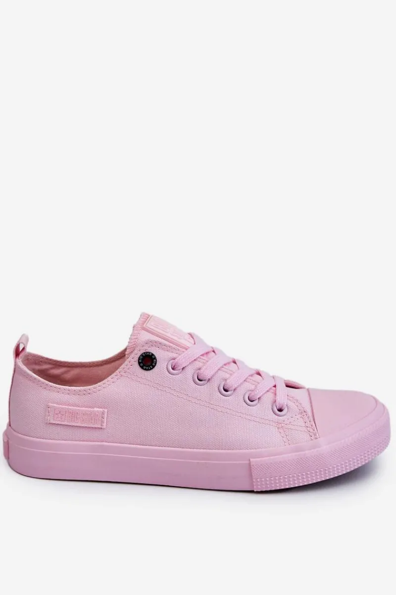 Discount Big Star Shoes Damskie Klasyczne Niskie Trampki Big Star LL274022 Jasnoróżowe