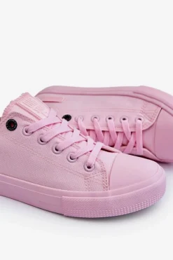 Discount Big Star Shoes Damskie Klasyczne Niskie Trampki Big Star LL274022 Jasnoróżowe