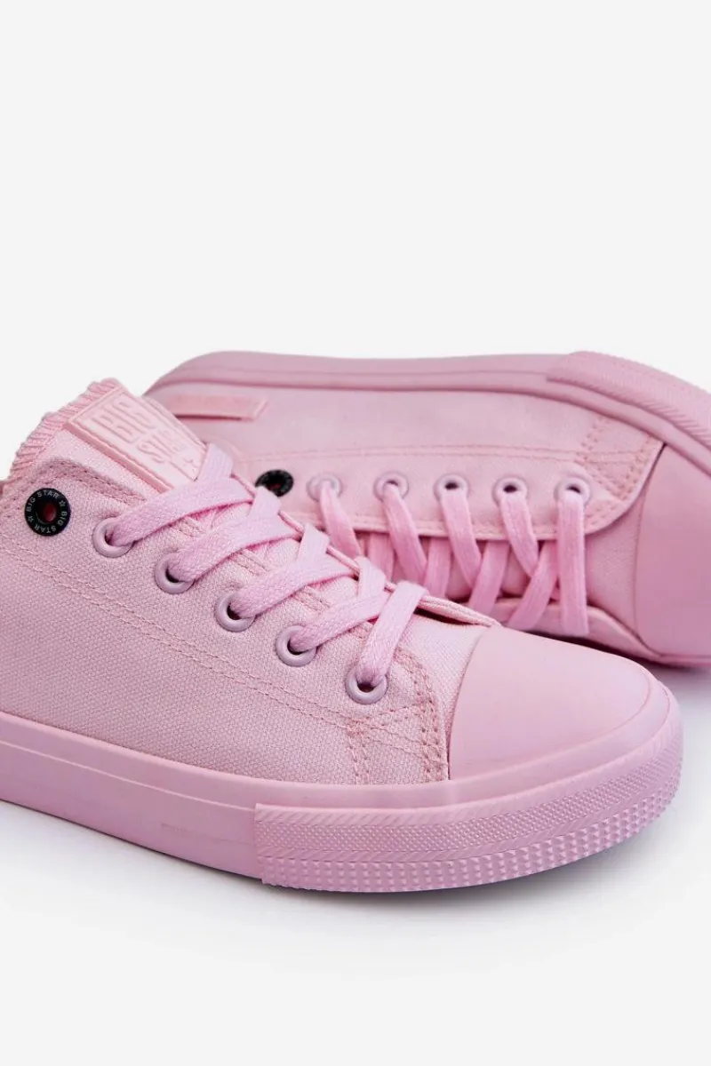 Discount Big Star Shoes Damskie Klasyczne Niskie Trampki Big Star LL274022 Jasnoróżowe