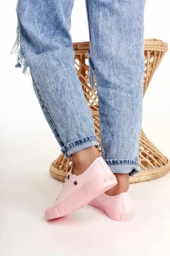 New Big Star Shoes Damskie Klasyczne Niskie Trampki BIG STAR AA274028 Różowe