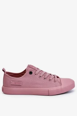 Hot Damskie Klasyczne Niskie Trampki Big Star LL274027 Różowe Damskie Trampki Damskie Big Star|Trampki Damskie Niskie