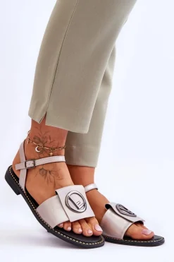 Online Damskie buty S.Barski Damskie Klasyczne Sandały S.Barski KV-2775-45 Nude