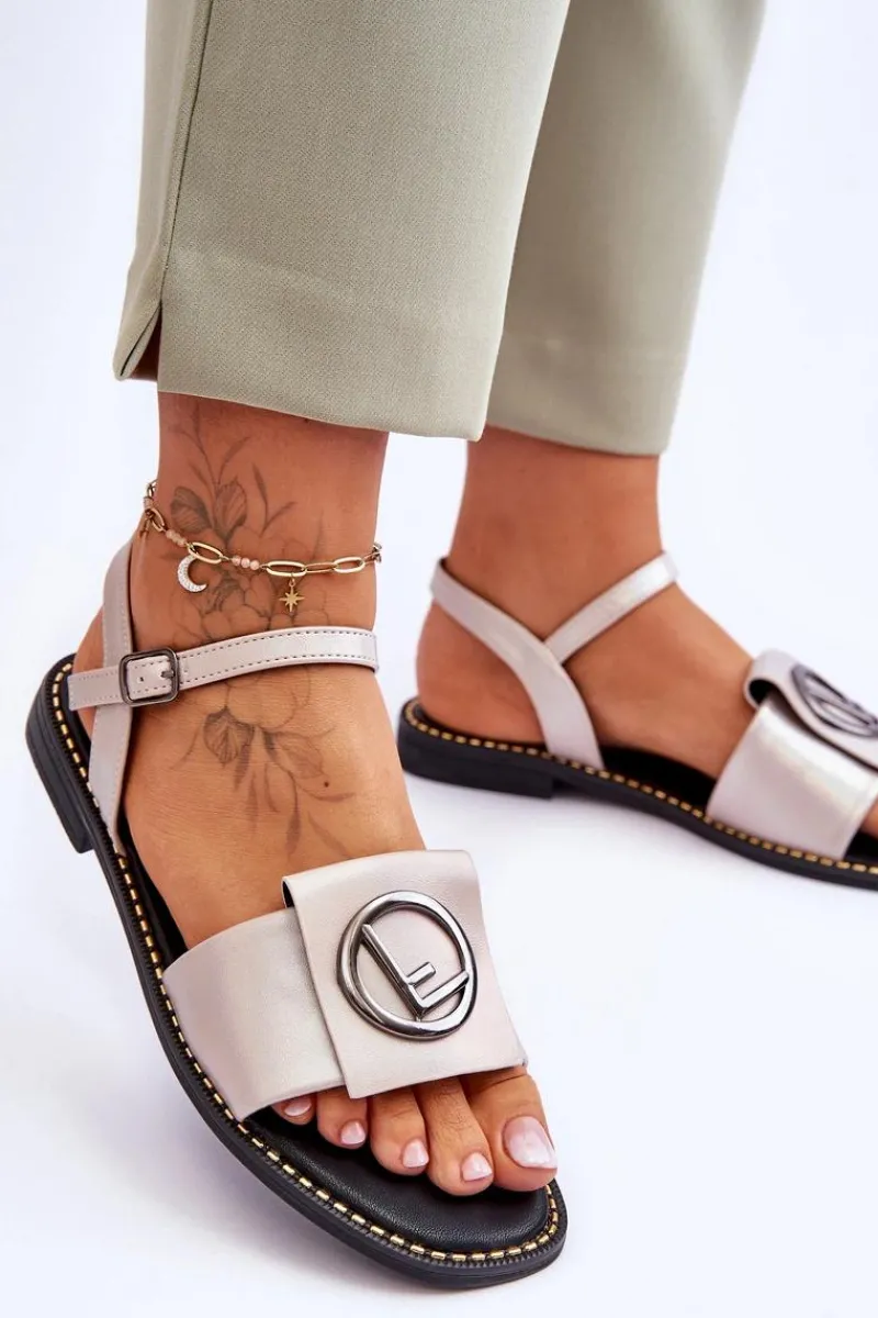 Online Damskie buty S.Barski Damskie Klasyczne Sandały S.Barski KV-2775-45 Nude