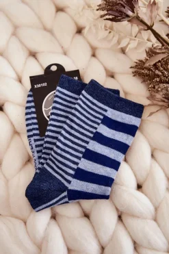 Clearance Damskie Klasyczne Skarpety W Pasy I Paseczki Granatowe Skarpetki|Skarpetki