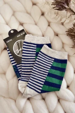 Hot Just Play Damskie Klasyczne Skarpety W Pasy I Paseczki Zielone