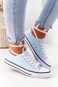 Sale Boto Damskie Klasyczne Trampki Błękitne Omerta