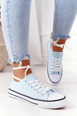 Sale Boto Damskie Klasyczne Trampki Błękitne Omerta