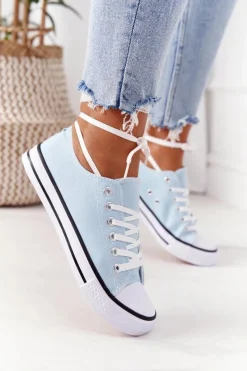 Sale Boto Damskie Klasyczne Trampki Błękitne Omerta
