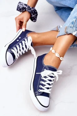 Best Damskie Klasyczne Trampki Granatowe Omerta Damskie Trampki Damskie Niskie