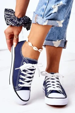 Best Damskie Klasyczne Trampki Granatowe Omerta Damskie Trampki Damskie Niskie