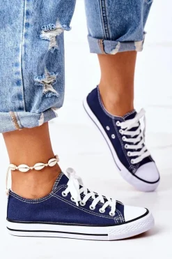 Best Damskie Klasyczne Trampki Granatowe Omerta Damskie Trampki Damskie Niskie