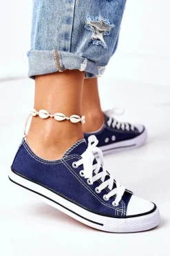 Best Damskie Klasyczne Trampki Granatowe Omerta Damskie Trampki Damskie Niskie