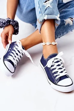 Best Damskie Klasyczne Trampki Granatowe Omerta Damskie Trampki Damskie Niskie