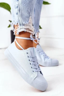 Online Evento Damskie Klasyczne Trampki Niebieskie Ecoma