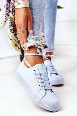 Online Evento Damskie Klasyczne Trampki Niebieskie Ecoma