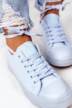 Online Evento Damskie Klasyczne Trampki Niebieskie Ecoma