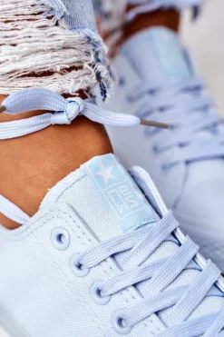 Online Evento Damskie Klasyczne Trampki Niebieskie Ecoma