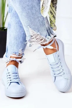 Online Evento Damskie Klasyczne Trampki Niebieskie Ecoma