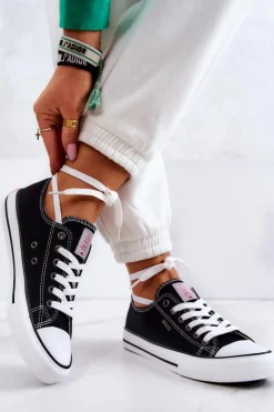 Trampki Damskie Cross Jeans|Trampki Damskie Niskie>Cross Jeans Damskie Klasyczne Trampki JJ2R4011C Czarne