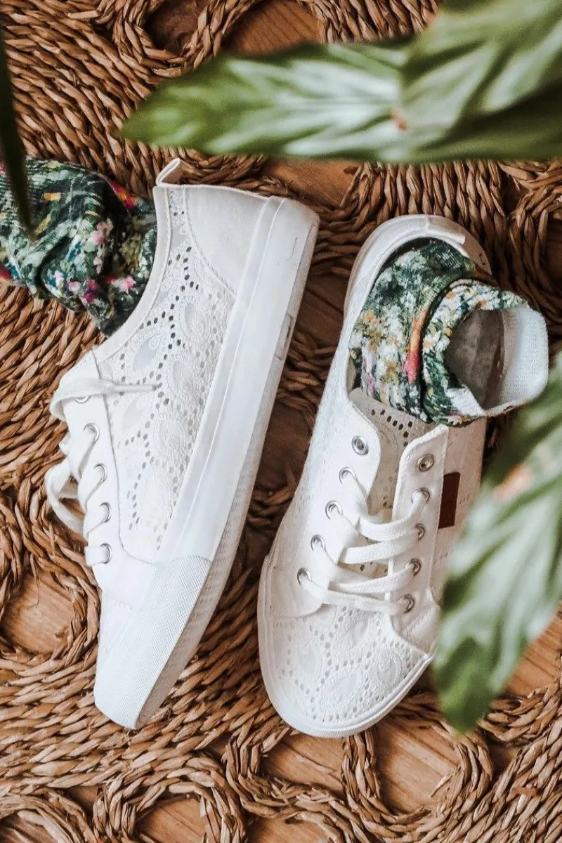 Trampki Damskie Big Star|Trampki Damskie Niskie>Big Star Shoes Damskie Koronkowe Tenisówki BIG STAR W274925 Białe