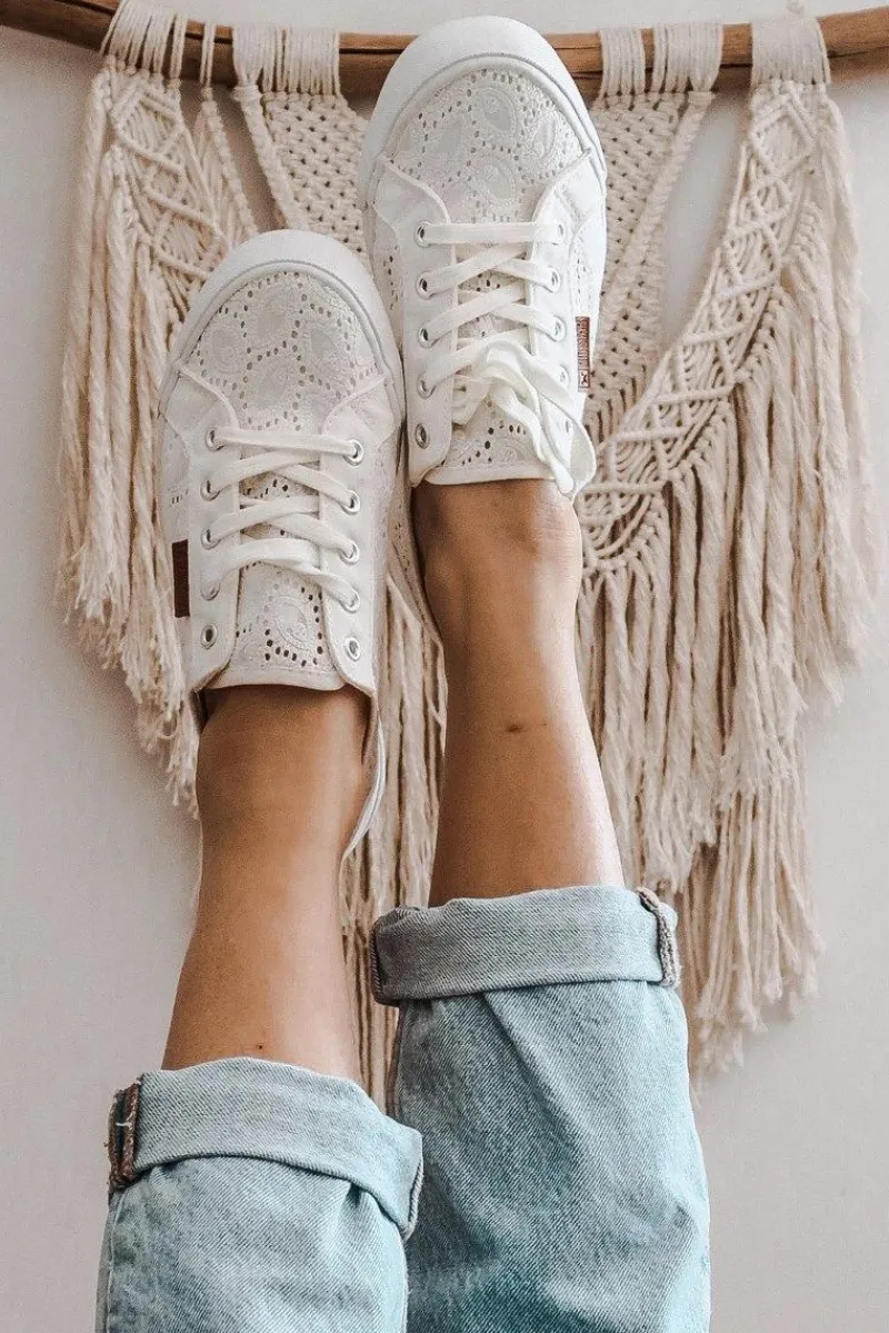 Trampki Damskie Big Star|Trampki Damskie Niskie>Big Star Shoes Damskie Koronkowe Tenisówki BIG STAR W274925 Białe