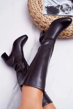 Hot Buty Sergio Leone Damskie Kozaki Sergio Leone Brązowe KZ273