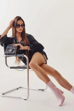 Kozaki Przed Kolano|Kozaki Na Obcasie>Boto Damskie Lakierowane Botki Kozaki Różowe Margit Różowy