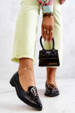 Mokasyny Damskie Lakierowane|Baleriny Klasyczne>Boto Damskie Lakierowane Mokasyny Lordsy Nicole 2712/035 Czarne