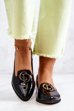 Mokasyny Damskie Lakierowane|Baleriny Klasyczne><noscript><img width=