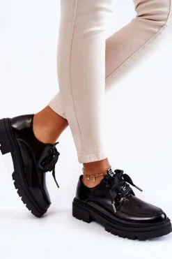 Online Boto Damskie Lakierowane Półbuty La.Fi 210004B-NL Czarne