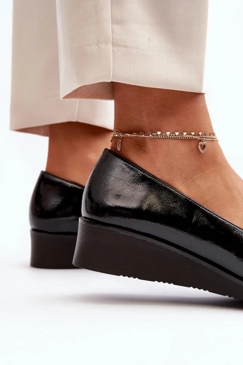 Półbuty Lakierowane|Mokasyny Damskie Lakierowane>Buty damskie Vinceza Damskie Lakierowane Półbuty Loafery Czarne Polike