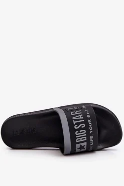Klapki Sportowe|Klapki Damskie Big Star></noscript>Big Star Shoes Damskie Lekkie Klapki Big Star LL274732 Czarne Czarny