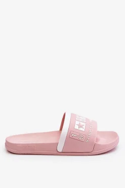 Discount Damskie Lekkie Klapki Big Star LL274730 Jasnoróżowe Damskie Klapki Sportowe|Klapki Damskie Big Star