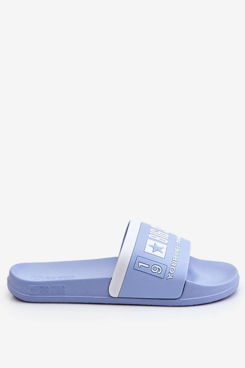 Klapki Sportowe|Klapki Damskie Big Star>Big Star Shoes Damskie Lekkie Klapki Big Star LL274734 Jasnoniebieskie