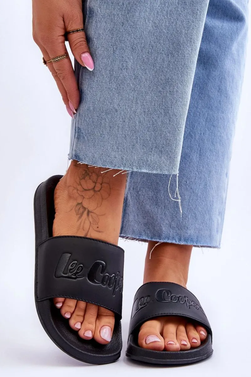 Hot Lee Cooper Damskie Lekkie Klapki LCW-23-42-1732 Czarne