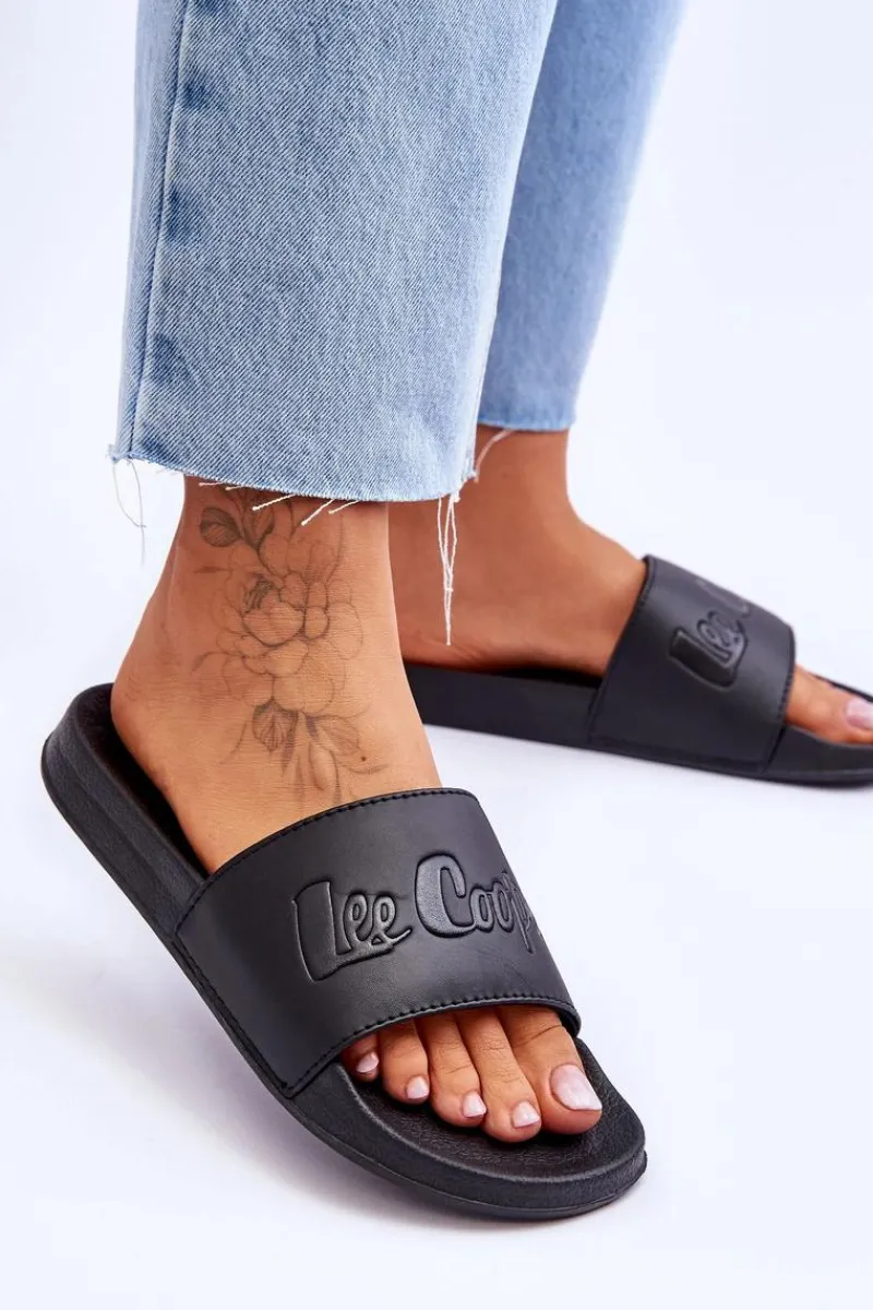 Hot Lee Cooper Damskie Lekkie Klapki LCW-23-42-1732 Czarne