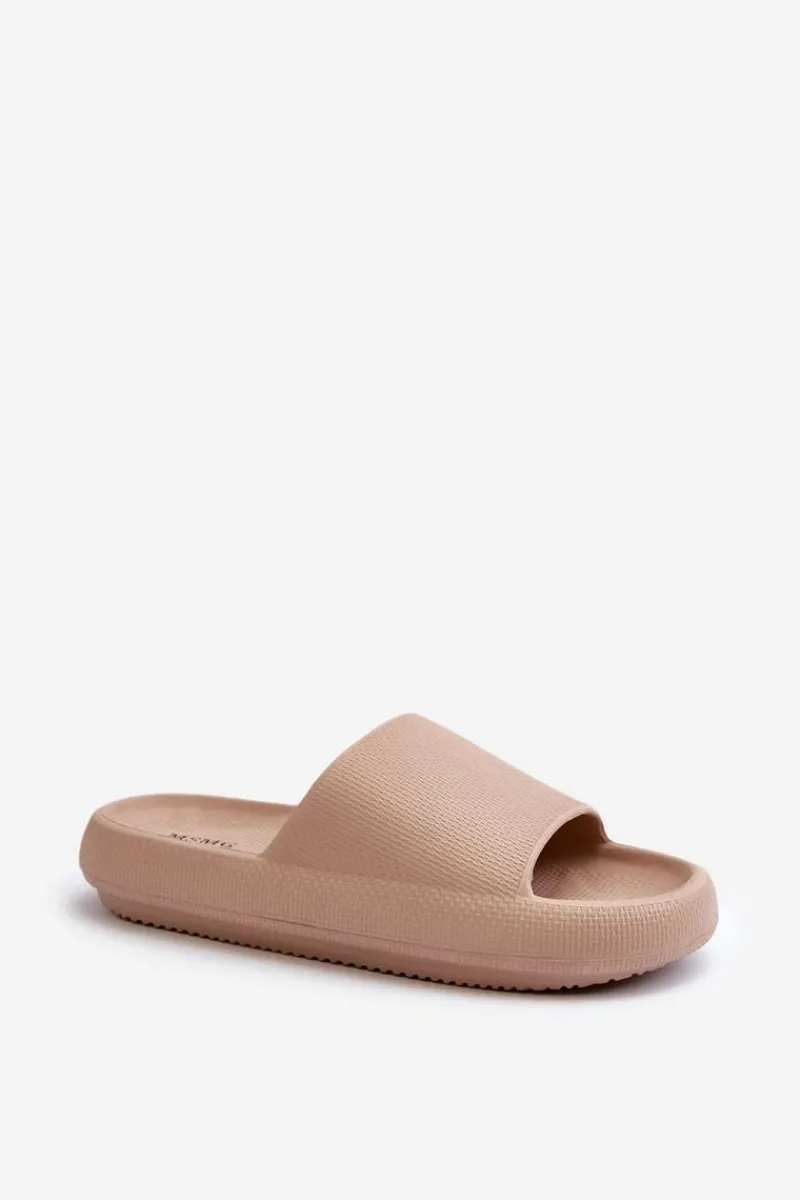 Klapki Basenowe|Klapki Na Platformie>Boto Damskie Lekkie Piankowe Klapki Na Grubej Podeszwie Ciemnobeżowe Querceria