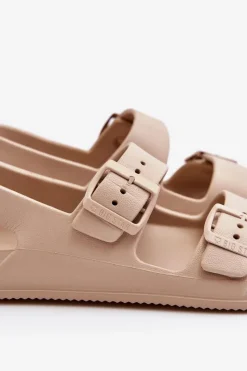 Online Damskie Lekkie Sandały Big Star LL274746 Beżowe Damskie Sandały Big Star|Sandały Płaskie